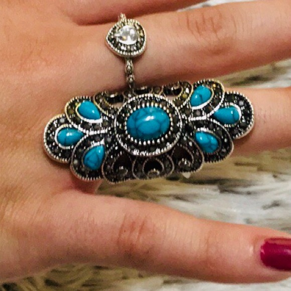 Vintage Style Turquoise Ring - Picture 2 of 6